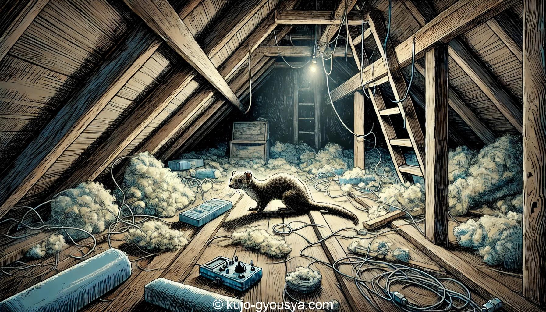 イタチ 退治 屋根裏