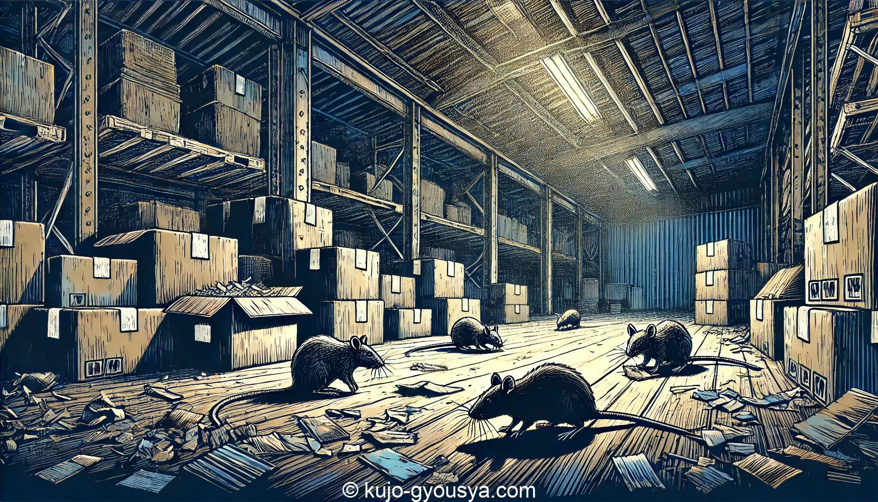 ネズミ ダンボール かじる