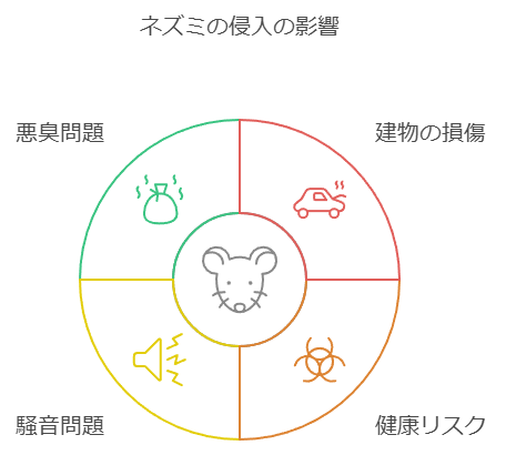 ネズミの侵入の影響